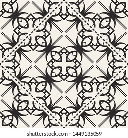 Black and white ornamental seamless pattern. Vintage retro ornate modern art deco background. Great for fabric and textile, wallpaper, packaging or any desired idea