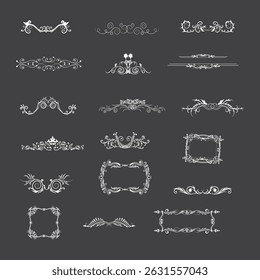 Adornos en blanco y negro Elemento Diseño Nuevo
