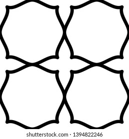 Black and white ornate geometric pattern and abstract background. Ornamental seamless pattern. Geometric stars abstract Stylish Texture. Abstract Retro Tile Texture.