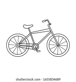 Black And White Outline Bicycle Image