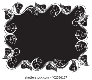 Black and white outline frame
