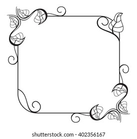 Black and white outline frame
