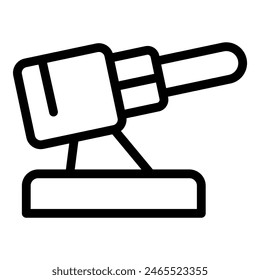 Black and white outline icon of a classic microphone, suitable for web and print