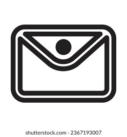 black and white outline message icon, suitable for business content.