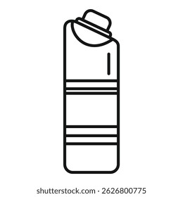 Black and white outline vector of a personal hygiene deodorant stick