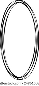 Black and White Oval Design Circuit Frame with Modern Monochrome Style.