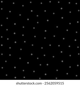 Black and White Overlay Snowfall Vector Decoration