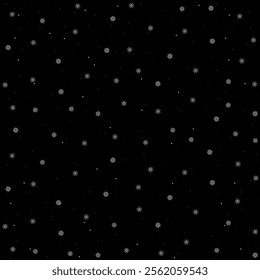 Black and White Overlay Snowfall Vector Decoration
