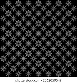 Black and White Overlay Snowfall Vector Decoration