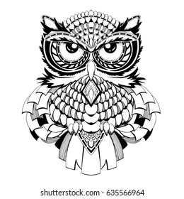 Graphic Illustration Owl Vector Stock Vector (Royalty Free) 601693514 ...