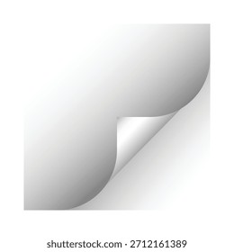 black and white page folding vector design