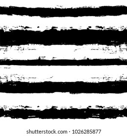 black and white paint lines Seamless pattern. vector striped graphic background. ink brush strokes. grunge stripes, trendy hipster paintbrush line. stripes backdrop 