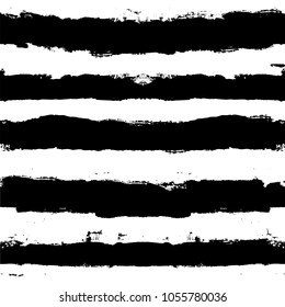 black and white paint lines Seamless pattern. vector striped graphic background. ink brush strokes. grunge stripes, trendy hipster paintbrush line. stripes backdrop 