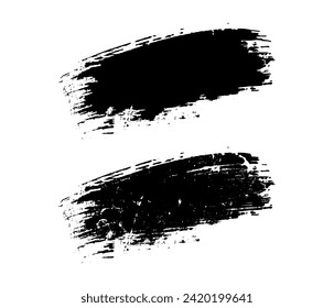 black and white paint splashes brush stroke set, A Black and white brush stroke on a white background, vintage dirty scribble Brush stroke scratch, black and white paint splashes,