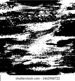 Black and white paint stains background. Seamless grunge background from blots. Vector illustration.