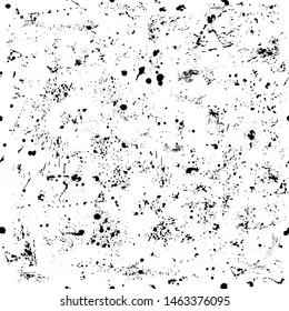 Fondo de manchas de pintura en blanco y negro. Fondo de arena sin manchas. Ilustración vectorial.