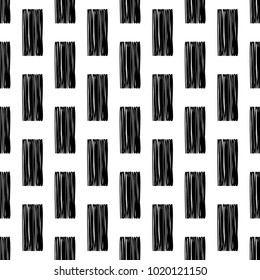 Black and white painted stripes. Seamless geometric pattern. Bright colors and simple shapes. Trendy seamless pattern designs.