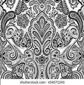 Black And White Paisley Pattern