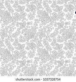 Black White Paisley Pattern On Background Stock Vector (Royalty Free ...