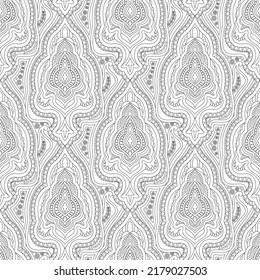 Seamless Traditional Indian Paisley Pattern On Stock Vector (Royalty ...