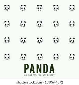 Black White Panda China Pattern