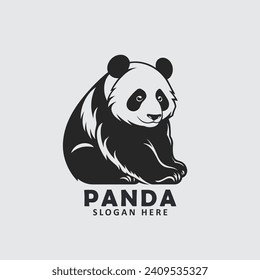 Black and white panda logo design high quality eps vector. Crafted with precision and creativity, these templates are perfect for a variety of brands seeking a touch of endearing sophistication.