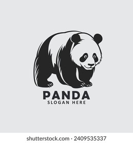 Black and white panda logo design high quality eps vector. Crafted with precision and creativity, these templates are perfect for a variety of brands seeking a touch of endearing sophistication.
