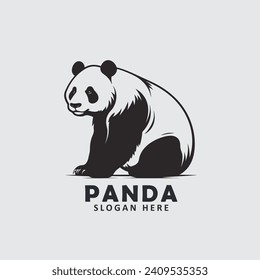 Black and white panda logo design high quality eps vector. Crafted with precision and creativity, these templates are perfect for a variety of brands seeking a touch of endearing sophistication.