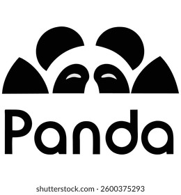 black and white panda typography for t-shirt