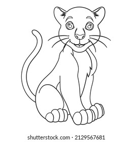 Black and White Panther Vector