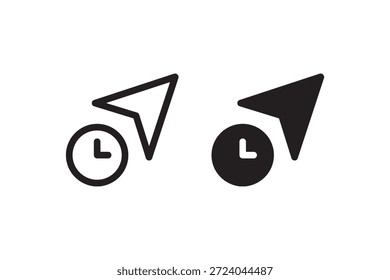 Iconos de avión de papel blanco y negro sobre fondo blanco.