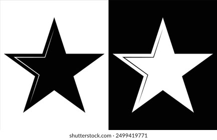 a black and white paper with a star on it.