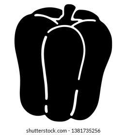 Black and White Paprika Icon