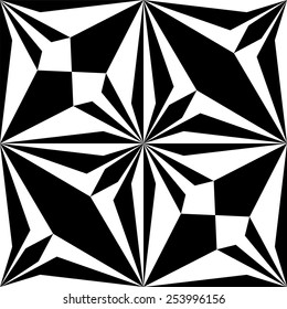 Black and white parquet