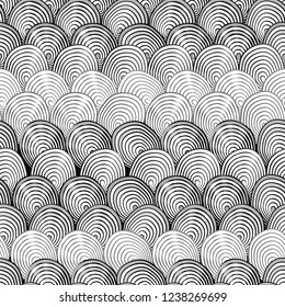 Black and white pattern with abstract fishscales. Can be used for desktop wallpaper or poster,for pattern fills, surface textures, web page backgrounds, textile and more