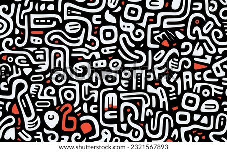 black and white pattern with an abstract pattern of letters and numbers, in the style of keith haring, animated gifs, tony cragg, trompe-l'œil illusionistic detail, minimalist figures, anton otto fisc