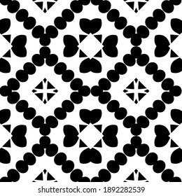 Black and white pattern. Abstract seamless geometric pattern. 