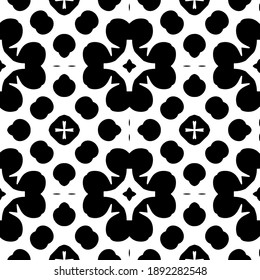 Black and white pattern. Abstract seamless geometric pattern. 