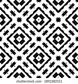 Black and white pattern. Abstract seamless geometric pattern. 