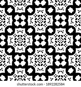 Black and white pattern. Abstract seamless geometric pattern. 