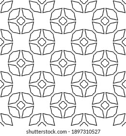 Black and white pattern. Abstract seamless geometric pattern.