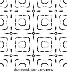 Black and white pattern. Abstract seamless geometric pattern.