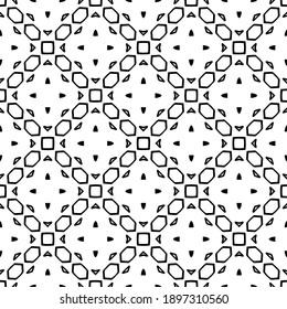 Black and white pattern. Abstract seamless geometric pattern.