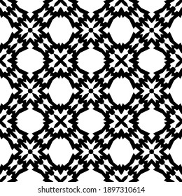 Schwarz-Weiß-Muster. Abstraktes, nahtloses geometrisches Muster.