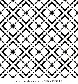 Schwarz-Weiß-Muster. Abstraktes, nahtloses geometrisches Muster.