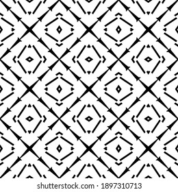 Schwarz-Weiß-Muster. Abstraktes, nahtloses geometrisches Muster.
