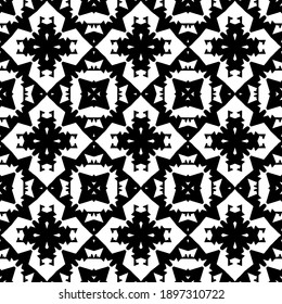 Black and white pattern. Abstract seamless geometric pattern.