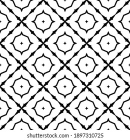 Black and white pattern. Abstract seamless geometric pattern.