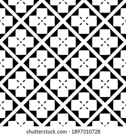Black and white pattern. Abstract seamless geometric pattern.
