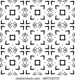 Black and white pattern. Abstract seamless geometric pattern.